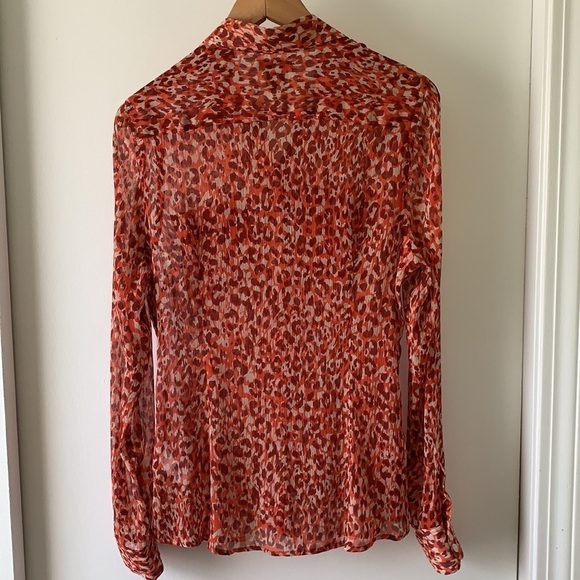 Lucky Brand Silk Animal Print Blouse M - Picture 6 of 7